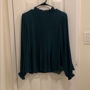 Samsoe & Samsoe emerald green pleated blouse